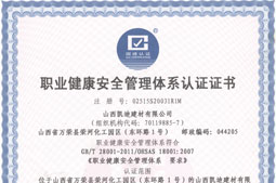 職業(yè)健康安全管理體系認(rèn)